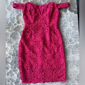 ASTR Sleeveless Shift dress with a built in corset, pink, Size S